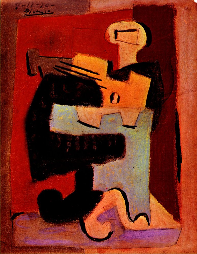 Picasso Man with mandolin 1920